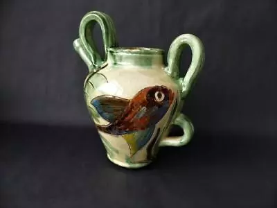 Buy Early Puigdemont Majolica Water Jug - Fish Decoration - Art Pottery - Majolica • 64.99£