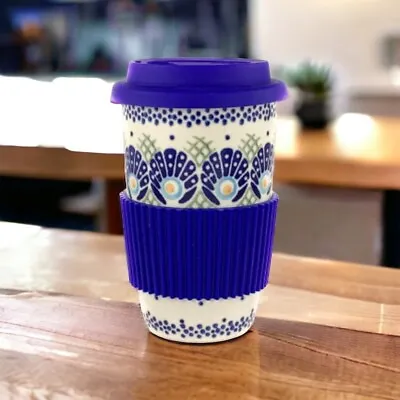 Buy Travel Mug 0.4 L Handmade Polish Pottery Boleslawiec • 28£