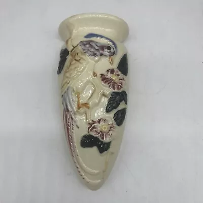 Buy Wall Pocket Vase  Bird  Vintage Japan Handpainted • 14.30£