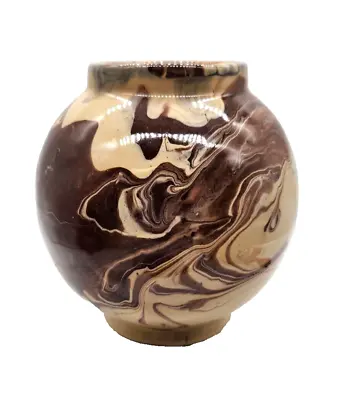 Buy Vietri Italian Pottery Vase Marble Pattern Browns And Beiges Retired • 30.36£
