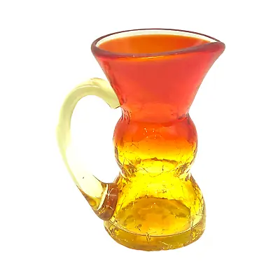 Buy Amberina - Crackle Glass Pitcher - Glows - 3.75  • 23.70£