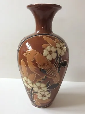 Buy 1888 C.h Brannam Barum James Dewdney Signed Large Vase Of Birds Amongst Folige. • 275£