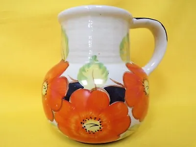 Buy Arthur Wood Vintage Jug Vase Orange Floral Beautiful Art Nouveau Retro Style • 15£