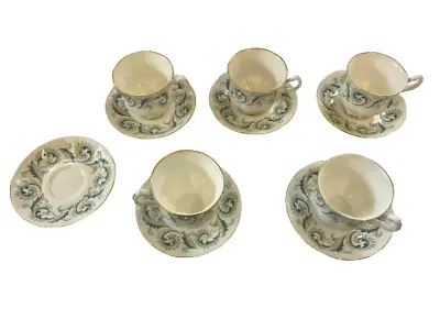 Buy Royal Standard Garland Footed Tea Cups And Saucers Set Of 5 Vintage Charity • 24.99£