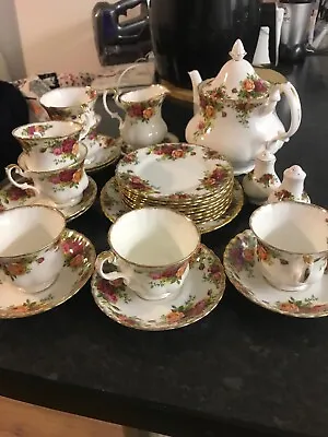 Buy 30 Piece Old Country Roses Royal Albert Tea Set **Previously Used** • 90£