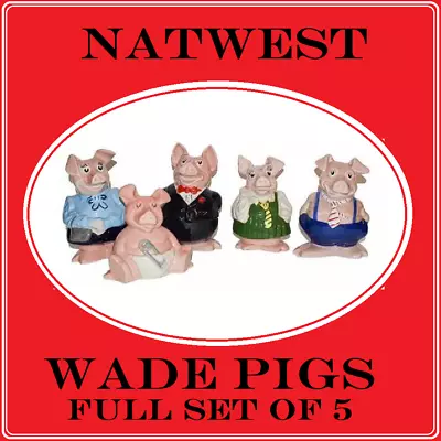 Buy Wade Natwest Pigs Family Piggy Banks Money Boxes 1980s Not Wesley Cricketer • 55£