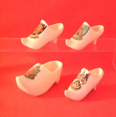 Buy GOSS Crested China Wooden Shoes Beaulieu Abbey , IOW , Clacton , Lowestoft • 8.99£