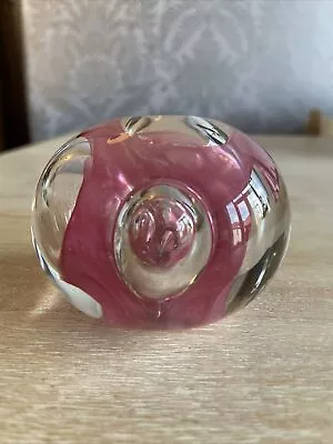 Buy Wedgwood England Glass Paperweight Cushion Shaped Pink  • 4.99£