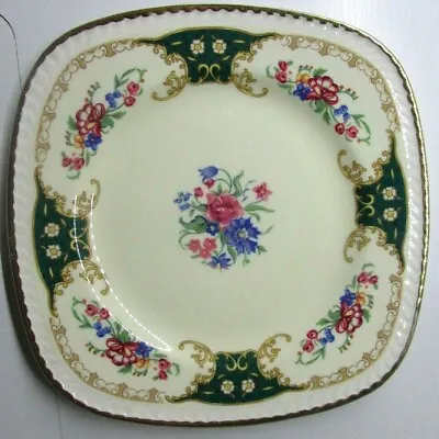 Buy Vintage Portland Cobridge Pottery  Floral Bouquet  Green Tea / Side Plate   • 2.50£