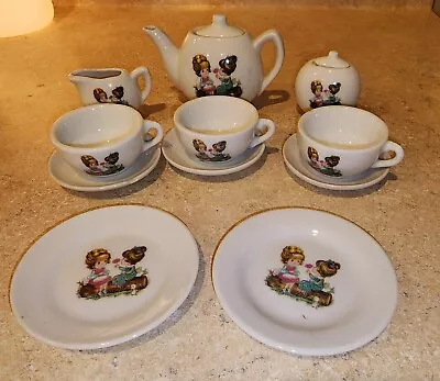 Buy Vtg Japan Porcelain Miniature Tea Set Dollhouse Children Girls & Bird 13 Pcs • 15.42£