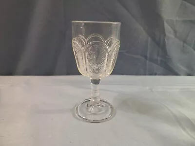 Buy Gillinder EAPG Buckle Pattern Clear Glass Wine Goblet Circa 1870s • 5.75£