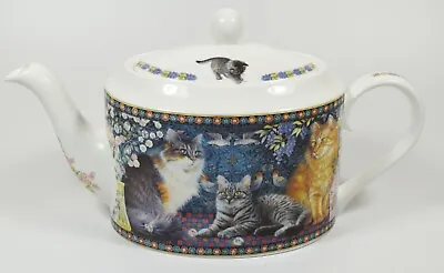 Buy Danbury Mint Lesley Anne Bone China Lesley's Cats Large 1¾ Pint Teapot • 38.99£