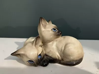 Buy Lovely  Beswick Kittens Cat Figure ~ 1296 ~ Siamese Kittens Curled Together • 5£