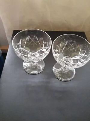 Buy Pair Of Lovely Vintage Cut Glass Champagne Coctail Coupe Dessert Dishes • 10£