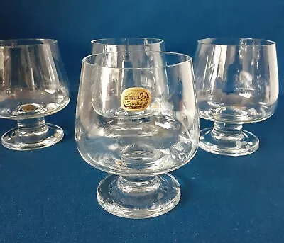 Buy Bohemia Of Czechoslovakia Crystal Bistro/Brandy Glasses 10 Oz. Set Of 4 In Box • 15.34£