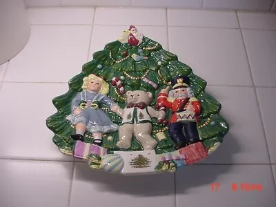 Buy Spode Christmas Tree Hand Painted & Sculpted Toys Around The Tree Cookie Plate • 20.14£