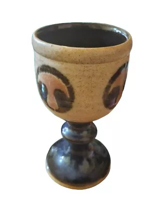Buy Welsh Pottery Goblet From Laugharne Pottery 6in Tall Handmade Part Glazed • 3.99£