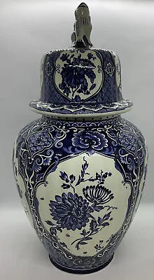Buy Vintage Delfts Earthenware Vase By Boch Royal Sphinx • 189.45£