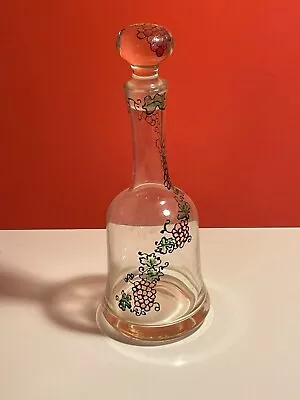 Buy Vintage Hand Painted GLASS Bell Decanter With Stopper • 19.99£