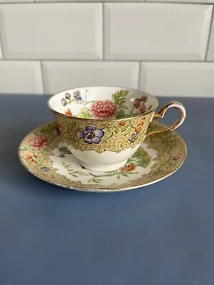 Buy Adderley And Co. Teacup & Saucer Floral 1908 W A A & Co. Antique • 15£