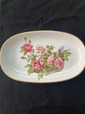 Buy ROYAL VALE Oval Dish, Trinket Tray 9 X 5.5    Flowers In A Basket • 5.95£