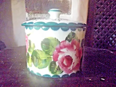 Buy Vintage Wemyss Ware Biscuit Barrel Painted With The Cabbage Rose Design • 325£