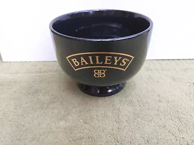 Buy Large 2013 Bailey's Black Ceramic Footed Ice Cream Bowl/Sharing Bowl Preloved  • 12£