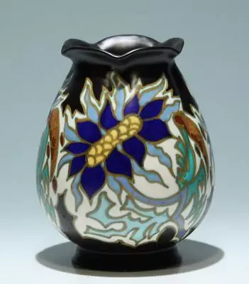 Buy Large Art Deco Ceramic Vase GOUDA Holland         • 101.19£