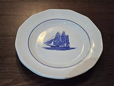 Buy 2 Wedgwood Georgetown Collection American Clipper  10” Plate Blue & White Flying • 12£