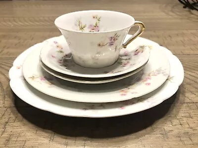 Buy 5 Piece Early 1900s Antique Theodore Haviland Limoges Teacup & Saucer Bone China • 131.37£