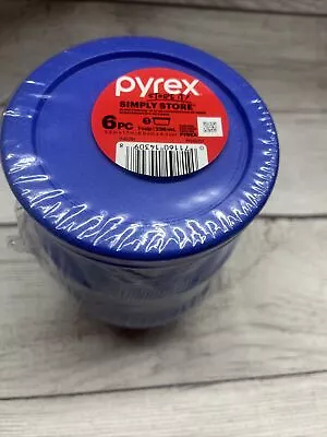 Buy Pyrex Glass Food Storage Bowls W/ -PC Cadet Blue Lid Covers (3) 1 Cup • 14.17£