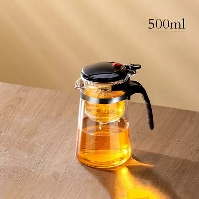 Buy Teapot Infuser Thickened Glass Heated Resistant Tea Pot One-Button Filtering • 27.59£