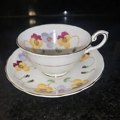 Buy Tuscan Fine English Bone China Tea Cup Saucer White Floral Gold Trim England • 9.50£