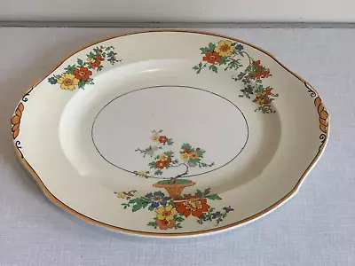 Buy Vintage W H GRINDLEY & CO “IVORY” Carnival Oval Serving Platter Plate • 18.99£