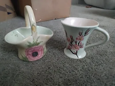 Buy E Radford Pottery Small Jug And Small Flower Basket Vase • 2£