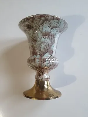 Buy Vintage Hand Painted Delftware Delft & Brass Urn / Vase 8” Tall • 29.99£