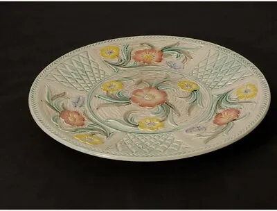 Buy J. Wood Burslem Majolica Pottery 9  Floral Plate England • 16.06£