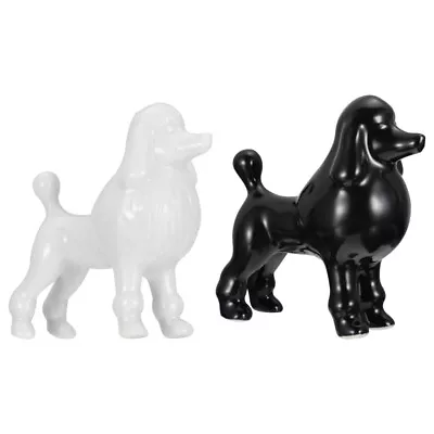 Buy  2 Pcs Ceramics Dog Ornament Desktop Decoration Sculpture Collection Artwork • 11.83£
