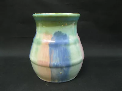 Buy EARLY HULL~(1)~1920s STONEWARE ARTS CRAFTS DRIP MULTI COLOR GLAZE ~6½  VASE  • 38.54£
