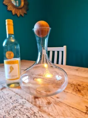 Buy Oval Glass Decanter  With Oak Ball Stopper • 29£