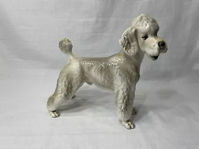 Buy KERAMOS Wien Vienna Austria WHITE STANDARD POODLE Dog Figurine 7” Tall • 46.22£