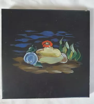 Buy Striking Retro Hand Painted Sea Themed Design 6 Inch Tile 1970s • 20£
