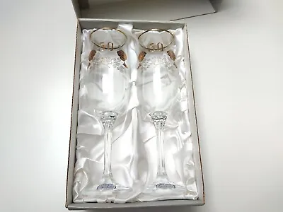 Buy Vintage BOHEMIA Crystal Glass Made In Czech Republic 50th Birthday Marriage • 25£