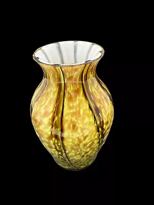 Buy Czechoslovakia Bohemian Cased Spatter Art Glass Vase - Signed/stamped Czechoslov • 23.98£