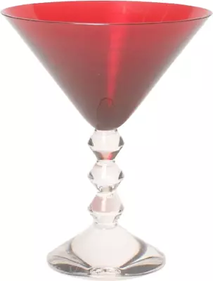 Buy Baccarat Vega Martini Cocktail Glass Red Ruby Crystal Drinkware 15 X 12cm USED • 190.63£