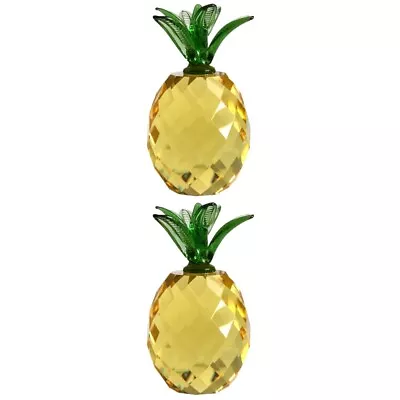 Buy Hand Blown Glass Pineapple Figurines - Set Of 2 • 15.98£