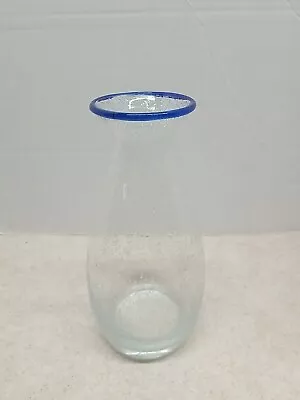Buy  Cobalt Blue Rim Glassware Glass 10.5 In Vase, Carafe  • 18.22£