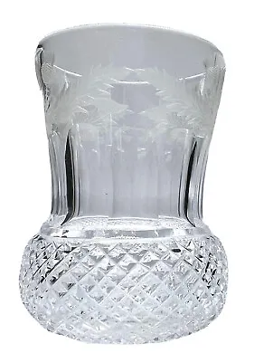 Buy Edinburgh Crystal Whiskey Glass - Unmarked - Thistle Design Made In Scotland. • 101.03£