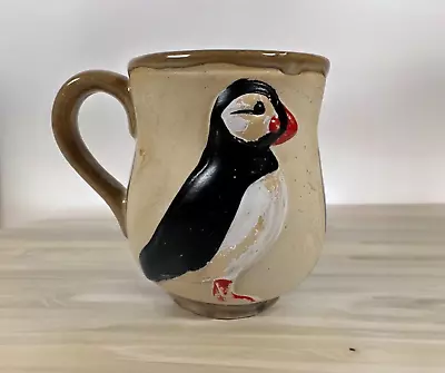 Buy Art Pottery Penguin Hand Painted Stoneware Mug - 350ml - VGC • 9.95£