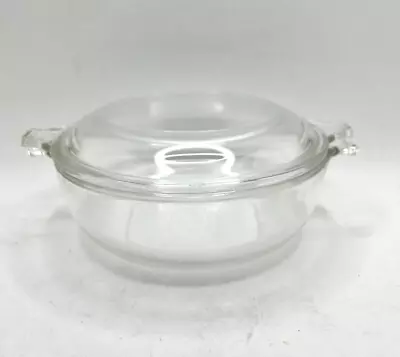 Buy Vintage Pyrex 019 Clear Glass Bowl 20 Oz Baking Casserole Dish With Lid 681-C-13 • 11.44£